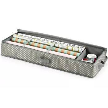 Zeller organizator darilnega papirja siva/bela 90 x 30 x 12 cm (14665)