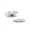 Zeller Present set podstavkov iz nerjavnega jekla, srebrn, 7 kosov, 10 cm 27239