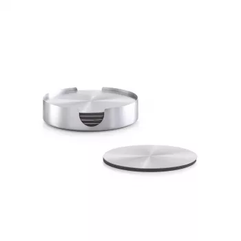 Zeller Present set podstavkov iz nerjavnega jekla, srebrn, 7 kosov, 10 cm 27239