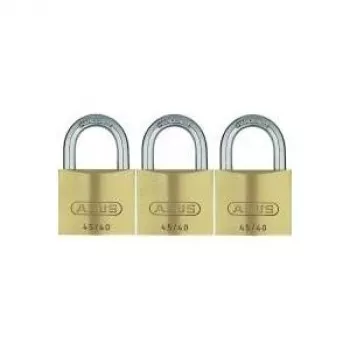 ABUS 82 Series komplet medeninastih obešank, enak ključ, ohišje 45 mm, 3 kosi 11825 8