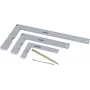 Brüder Mannesmann M81210 5-delni set kotnikov z risalno iglo, kaljeno jeklo, metrični, 100 mm ravnilo, 0-180° kotomer, 45° kotnik, centrirni kotnik, plastično etui 0418002