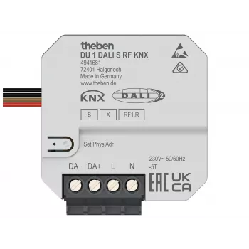 Theben DU 1 DALI S RF KNX UP podometni KNX RF DALI aktuator, 1 kanal, Broadcast 4941681
