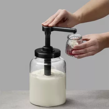 APS DISPENSA 1,7L stekleni dozirni vrč, prozorno-črn 93290