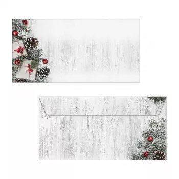 Sigel 50 božičnih ovojnic Scandinavian Christmas DIN long brez okna