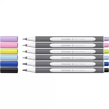 Schneider Paint-It 070 set flomastrov, 6 različnih barv, 1 mm okrogla konica, črnilo na vodni osnovi, prezračen varnostni pokrov ML07010502