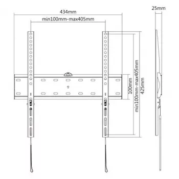 E+P fiksno stensko držalo 400x400 črno WHS105 0005625405