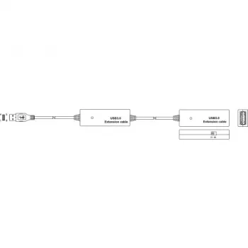 E+P aktivni podaljševalni kabel USB 3.0 10m črn CC380/10 874110