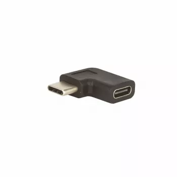 E+P CC377 USB-C kotni adapter 270° U-oblika USB-C vtič na USB-C vtičnico 10Gbps 100W PD 4K60Hz črn