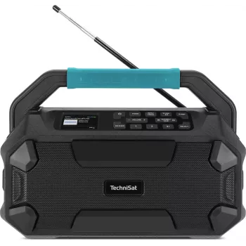 TechniSat VIOLA 231 OD DAB+ & UKW gradbiščni radio z Bluetooth, zaščita pred brizganjem IPX4, črn