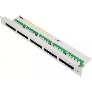 BULLITT CAT 3 ISDN patch panel, 25-portni RJ45 8P4C, neoklopljen, 19 inch 1U, črn