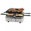PROFI COOK Raclette-Grill PC-RG 1301 za 4 osebe z obračljivo ploščo iz litega železa, ohišje iz nerjavnega jekla 501301
