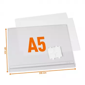 DURABLE 505719 vodoodporna samolepilna prosojna mapa A5, paket 5