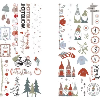 Dekorativna folija za prenos Rayher Nordic Winter, večbarvna, 2 lista (31663000)