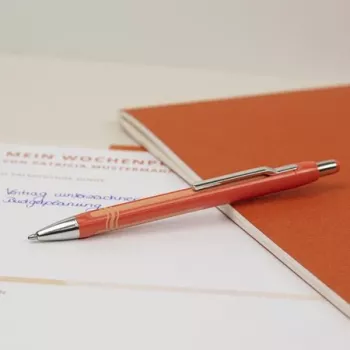 Kemični svinčnik Schneider Epsilon, oranžen, z modrim črnilom, 138606