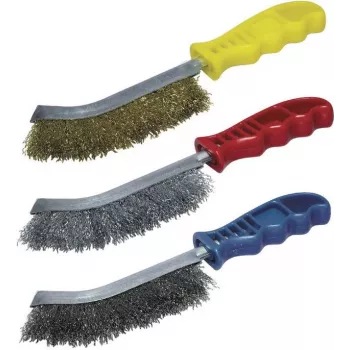wolfcraft 3-delni set ročnih žičnih krtač 2138000