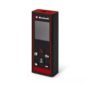 Einhell TC-LD 60 R laserski merilnik razdalje doseg 60 m, površina, prostornina, Pitagora, IP54, osvetljen LCD, Soft Grip, vključno s torbico in baterijami 2270082