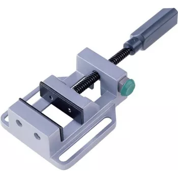 Wolfcraft delovni primež z vrtljivo ploščo 100 mm širina čeljusti, 100 mm razpon vpenjanja, siva litoželezna, modro-siva, 3410000