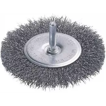 Wolfcraft 75 mm vozlan okrogla krtača iz jeklene žice s steblom 6,3 mm 2100000
