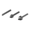 Wolfcraft 2504000 set grezil, 3-delni, 6/12/16 mm, orodno jeklo, cilindrično steblo