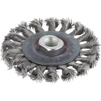 Wolfcraft 2701000 okrogla krtača Ø 100 mm nerjavna žica, 1/4 palca (6,3 mm) vpetje