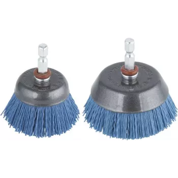 Wolfcraft najlonska lončasta krtača, 1/4 palca (6,3 mm) steblo, 50 mm premer, 4500 vrt/min 2729000