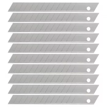 Wolfcraft lomljiva rezila 9 mm, 10 kosov, ogljikovo jeklo, 7 segmentov, univerzalno prileganje 4302000