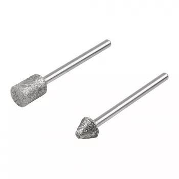 Wolfcraft 5989000 set diamantnih brusilnih nastavkov, valjast in koničast, 2-delni