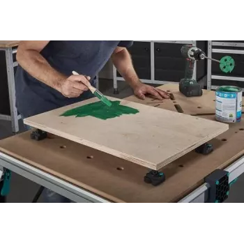 wolfcraft 6166000 vpenjalne čeljusti za delovne mize Master, komplet 2 kosov, črna plastika