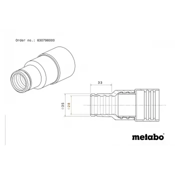 Metabo 630798000 spojna cev Standard Ø28/35 mm