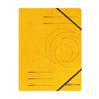 Herlitz easy orga A4 mapa z vogalno gumo, rumena, paket 5 kosov