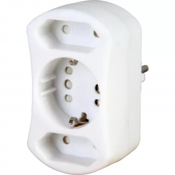 HEINRICH KOPP DUOversal adapter Schuko na euro vtikač, tip F na tip C, 250 V, 2,5 A, bel 179602001