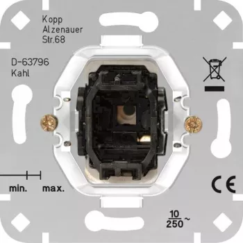 HEINRICH KOPP vložek tipke za HK05/HK07, aluminij, 1-polni, 250V AC, 10A 504400001