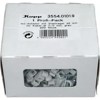 HEINRICH KOPP žebljične sponke kabelske objemke, snop Ø 7-11 mm, sive, 200 kosov 355401019