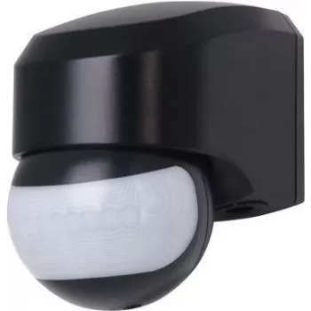 HEINRICH KOPP 823805017 PIR javljalnik gibanja, stenska montaža, črn, 180°, doseg 12 m, IP44