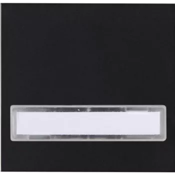 Kopp HK07 pokrov nihalnega stikala s poljem za oznake, mat črn (IP20) 492050002