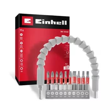 Einhell Karabiner komplet nastavkov 10-delni, 1/4 inch 6,3 mm, PH PZ Torx 118623
