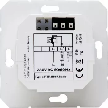 HEINRICH KOPP HK07 Basic elektronski sobni termostat, 230V, 50Hz, 0°C do 40°C, IP20, čisto bel 296529003