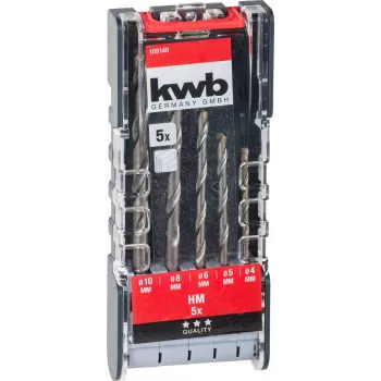 kwb 109140 komplet svedrov za udarno vrtanje s karbidnimi konicami, 5-delni, 4-10 mm