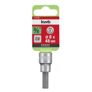 kwb 372708 zunanji šestrobni nastavek za vtičnico 8 mm 3/8 inch pogon