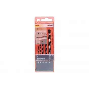 KWB 044300 set lesenih svedrov Rocker 3-8 mm, 5-delni, centrirna konica, plastična kasetka