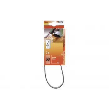 kwb 910506 komplet brusnih trakov, zrnatost 60, 457 mm x 13 mm, 3 kosi