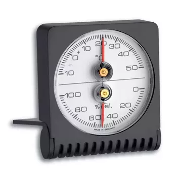 TFA Dostmann 45.2018 analogni okrogli termometer, Ø63 mm, -20 do +50 °C, bel/srebrn 7601