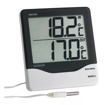TFA Dostmann kabelski termometer, črno-bel (30.1011.K)