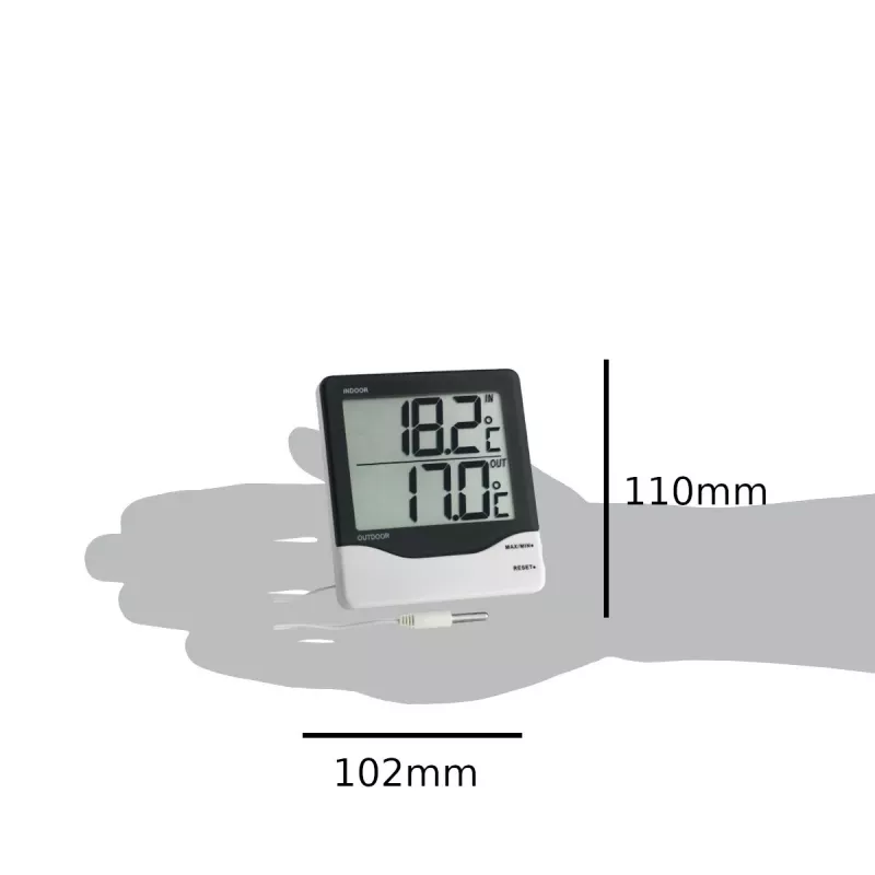 TFA Dostmann kabelski termometer, črno-bel (30.1011.K)