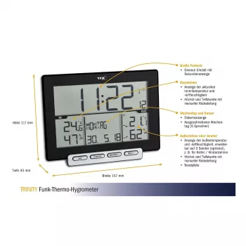 TFA Dostmann 30.3058.01 Trinity brezžični termo-higrometer