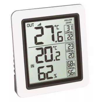 TFA Dostmann INFO brezžični notranji/zunanji termometer, črno-siv 30.3065.02