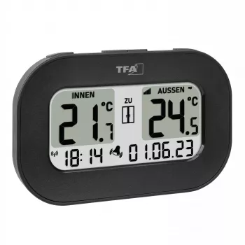 TFA Dostmann COOL@HOME brezžični digitalni termometer, črn 30.3046.01
