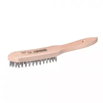 kwb 919950 ročna žična krtača s 4-vrstnimi jeklenimi ščetinami, 255 mm
