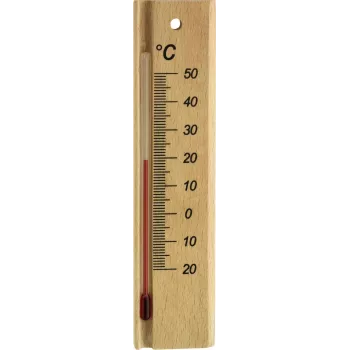 TFA Dostmann analogni notranji termometer, bukov les, -20 do +50 °C, za stensko montažo 12.1053.05