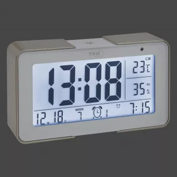 TFA Dostmann 60.2540.53 radijska budilka zlato/bela